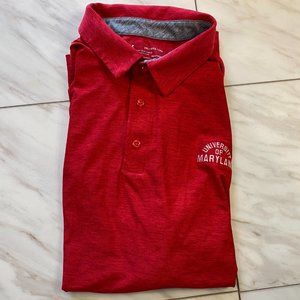 Under Armour HeatGear Red Maryland Terrapins Terps Performance Golf Polo 2XL XXL
